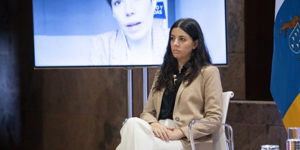Paola Bonilla en la presentación de la Agenda Canaria 2030 | Foto: Gobierno de Canarias