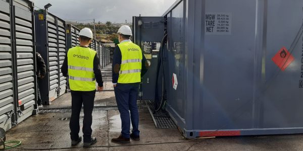 Trabajadores de Endesa en La Palma