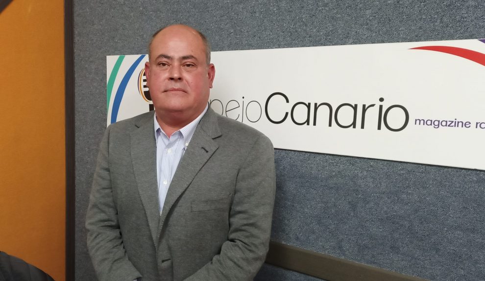 Virgilio Correa en los estudios de El Espejo Canario