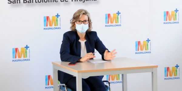 Conchi Narváez en una comparecencia ante los medios