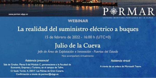 Cartel del webinar de la Cátedra Pormar