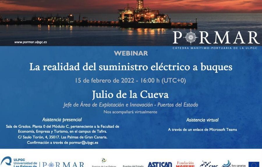 Cartel del webinar de la Cátedra Pormar