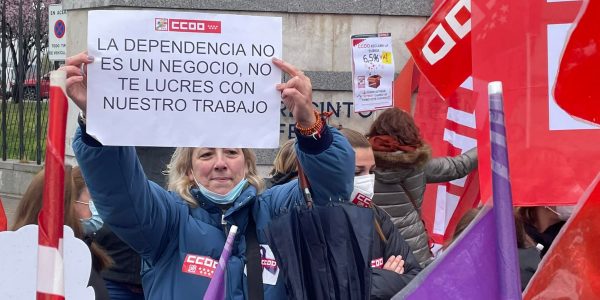 Manifestación de trabajadores de la dependencia | Foto: CCOO
