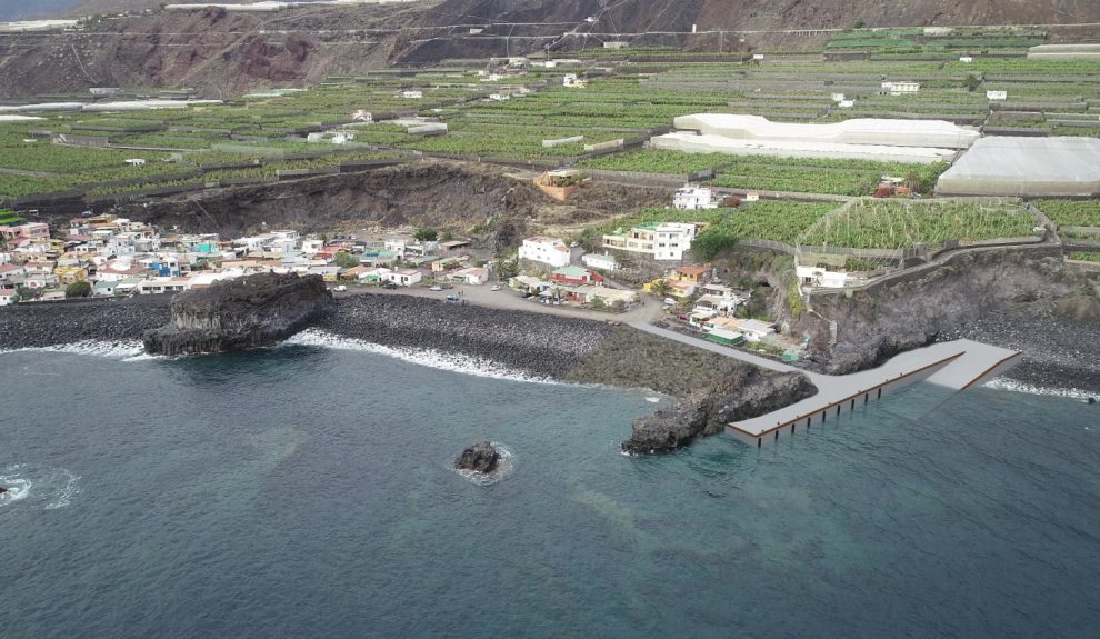 Infografía del embarcadero de emergencia en Puerto Naos | Foto: Gobierno de Canarias