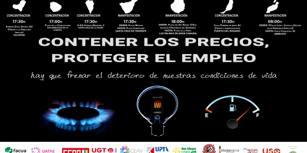 Cartel de la concentración de este miércoles