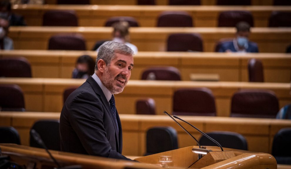 Fernando Clavijo en un pleno del Senado