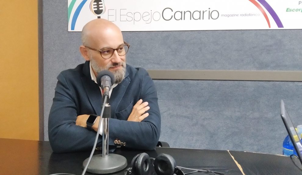 Aridany Romero en los estudios de El Espejo Canario