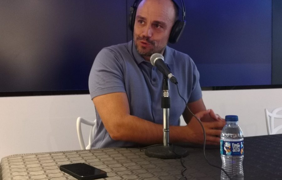 Alfonso Cabello en nuestro estudio en la Casa del Carnaval de Santa Cruz de Tenerife