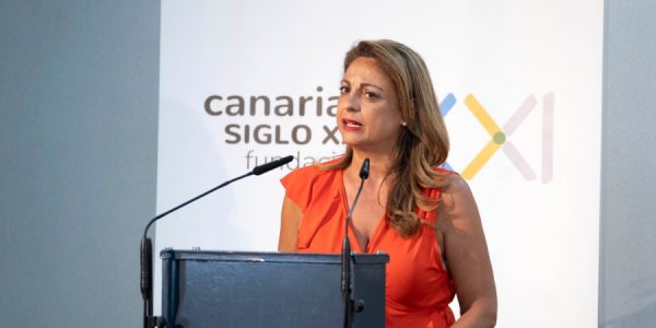 Cristina Valido en un acto de Coalición Canaria