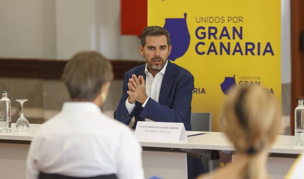 Lucas Bravo de Laguna durante una comparecencia de prensa