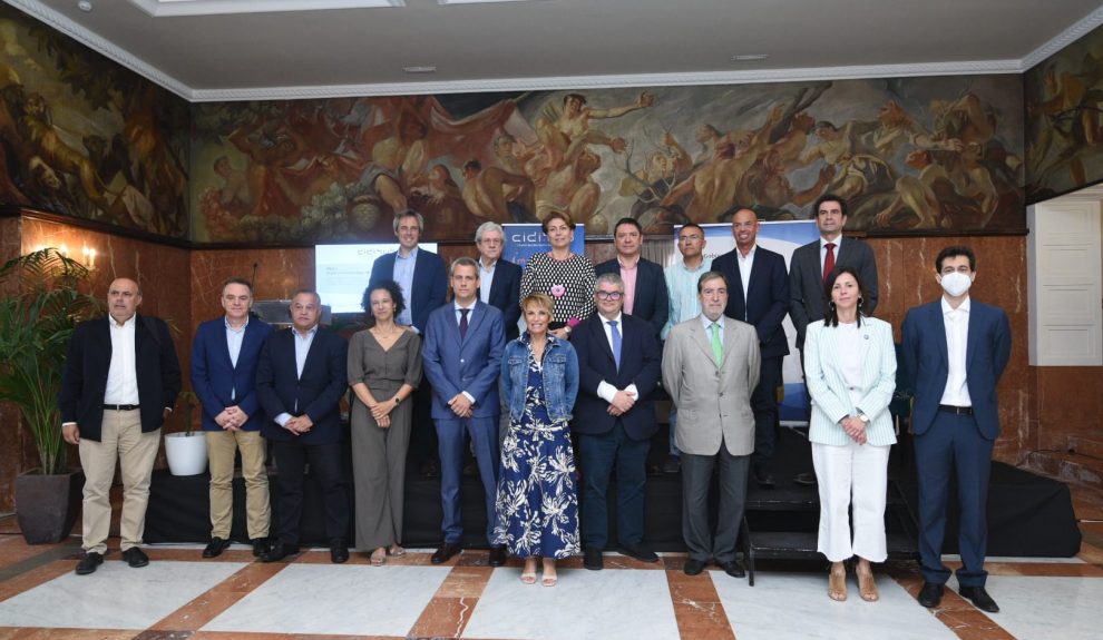 Miembros del Cidihub durante una visita al Gobierno canario