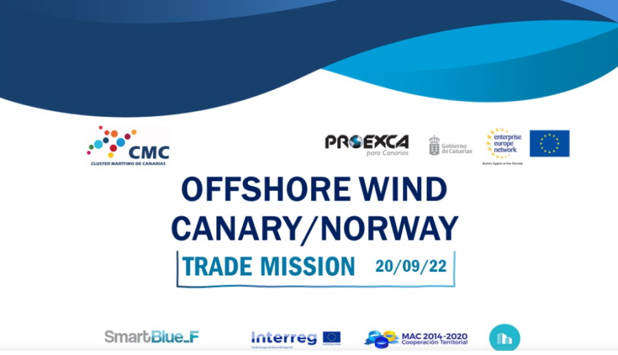 El Clúster Marítimo de Canarias busca sinergias con noruega para las empresas del sector de la eólica marina
