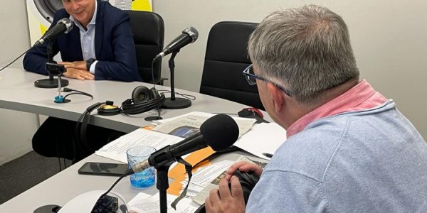 El consejero Chano Franquis en los estudios de El Espejo Canario