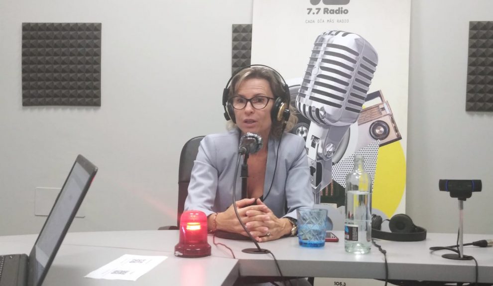 Conchi Narváez en los estudios de El Espejo Canario