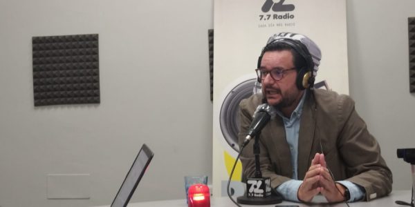 Sergio Ramos en los estudios de El Espejo Canario