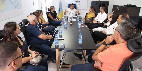 Alejandro Marichal en una reunión de Coalición Canaria