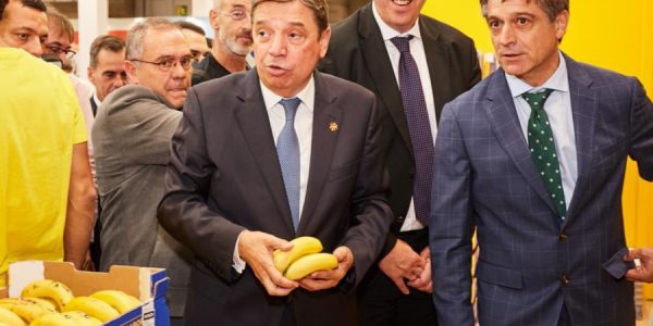 Domingo Martín, derecha, junto al ministro Luis Planas