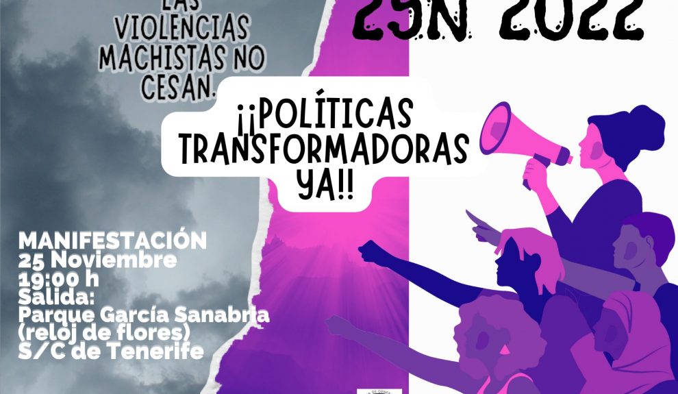 Cartel de la manifestación de este viernes en Santa Cruz de Tenerife