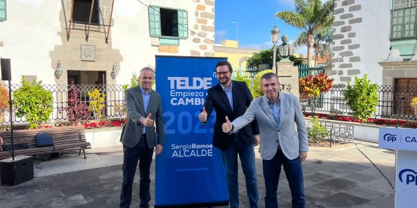 Sergio Ramos durante la presentación de su candidatura a la alcaldía de Telde