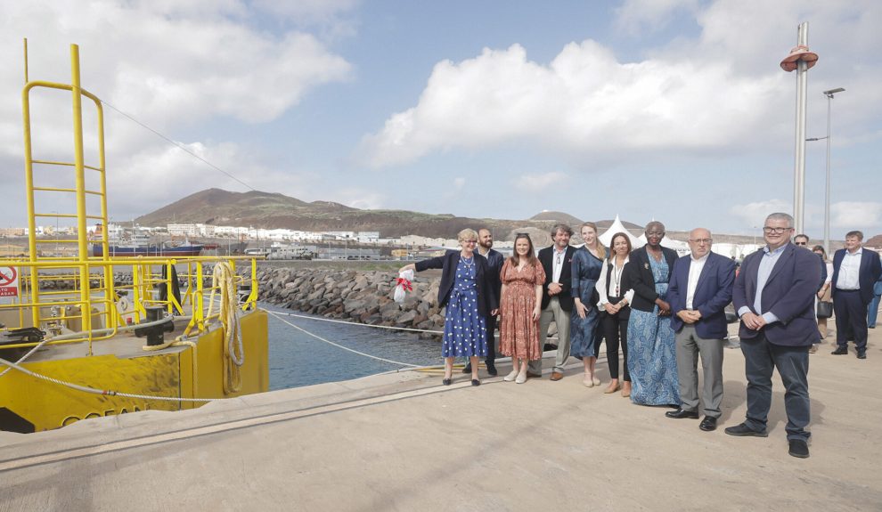 Acto de presentación del prototipo Gaia en el muelle Juan Sebastián Elcano del puerto de La Luz | Foto: Plocan