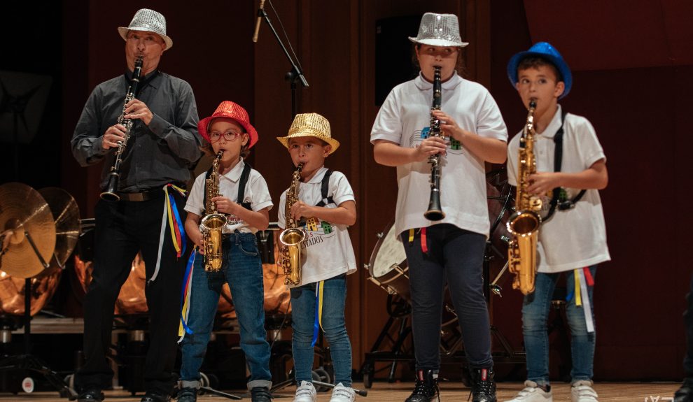Alumnos de Barrios Orquestados en el Auditorio Alfredo Kraus | Foto: Ayoze Ojeda