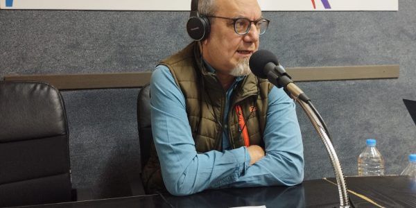 Miguel Ángel Rodríguez en los estudios de El Espejo Canario