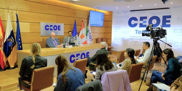 Pedro Alfonso en la presentación del informe de coyuntura económica | Foto: CEOE