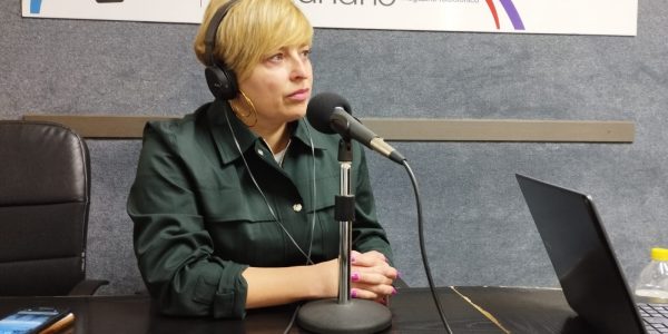 Nayra Alemán en los estudios de El Espejo Canario