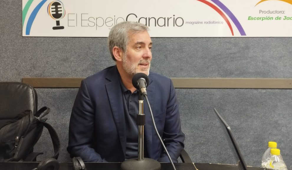 Fernando Clavijo en los estudios de El Espejo Canario