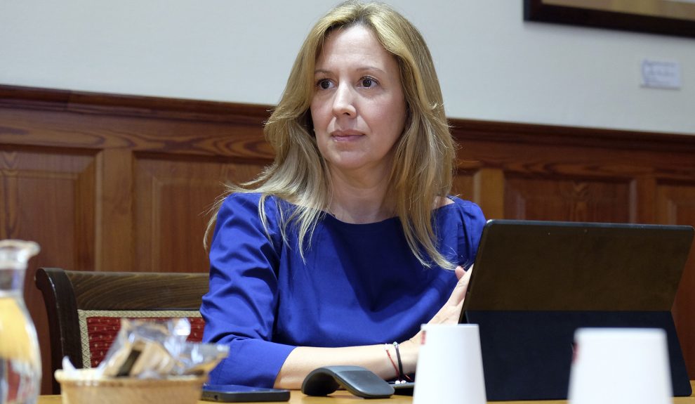 Rosa Dávila en una sesión parlamentaria | Foto: Parlamento de Canarias