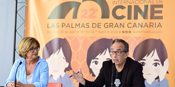 Encarna Galván y Luis Miranda durante la presentación del Festival de Cine de Las Palmas de Gran Canaria
