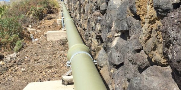 Infraestructura para la canalización del agua | Foto: Gobierno de Canarias
