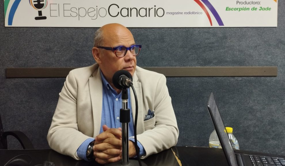 José Miguel Barragán, en los estudios de El Espejo Canario