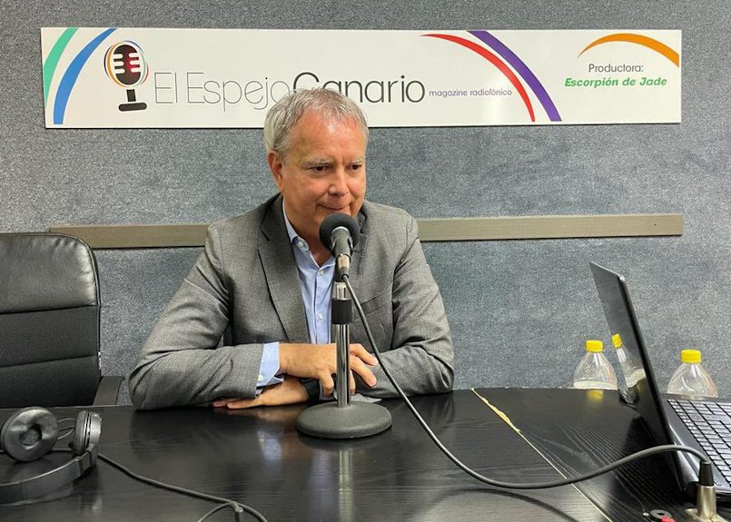 Chano Franquis en los estudios de El Espejo Canario