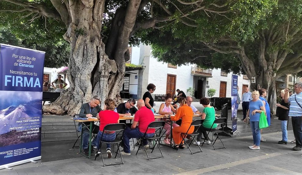 Recogida de firmas en Los Llanos de Aridane
