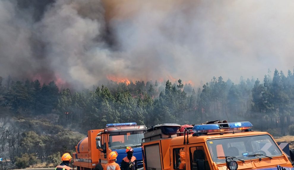Imagen del incendio de Tejeda | Foto: Cabildo de Gran Canaria