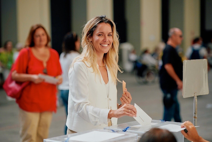 MAría Fernández durante la votación el pasado 23 de julio | Foto: CC