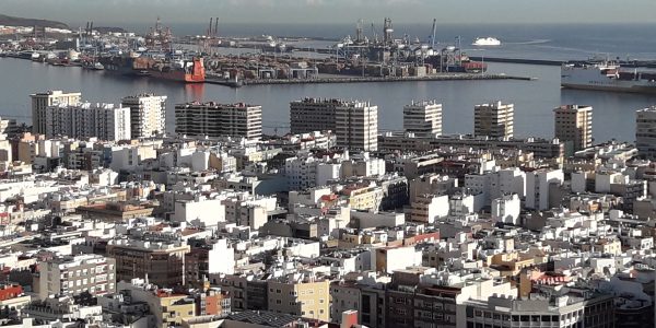 Vista aérea del barrio de Arenales en Las Palmas de Gran Canaria | Wikipedia