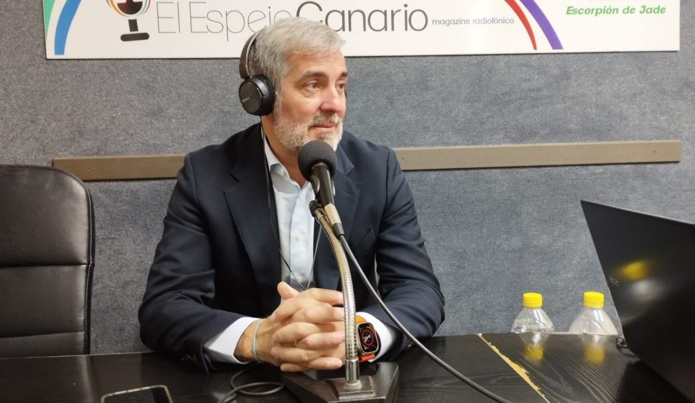 Fernando Clavijo en los estudios de El Espejo Canario