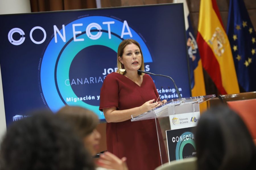 Astrid Pérez en la clausura de las Jornadas Conecta Canarias-Europa | Foto: Parcan Astrid Pérez en la clausura de las Jornadas Conecta Canarias-Europa | Foto: Parcan
