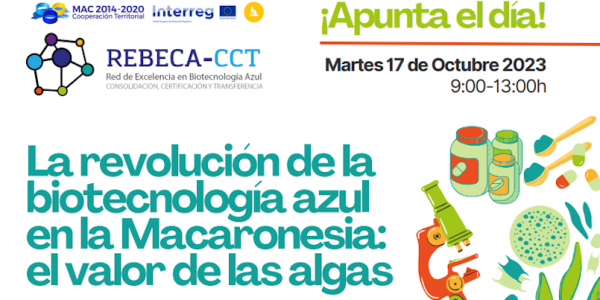 Cartel de la jornada 'La revolución de la biotecnología azul en la Macaronesia: el valor de las algas'