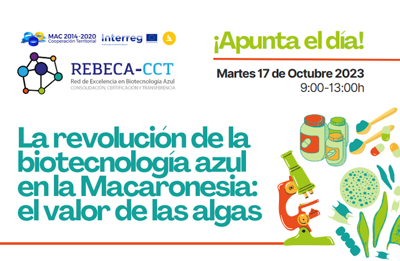 Cartel de la jornada 'La revolución de la biotecnología azul en la Macaronesia: el valor de las algas'