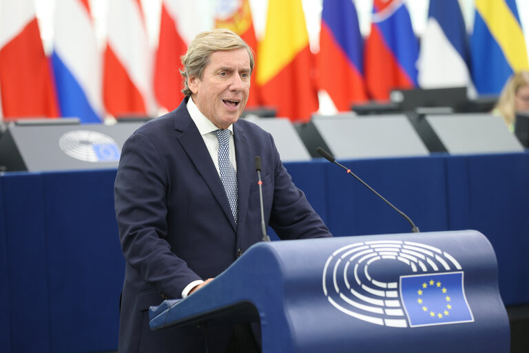 Gabriel Mato en una sesión del Europarlamento