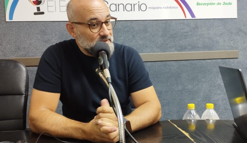 Aridany Romero en los estudios de El Espejo Canario