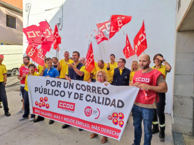 Trabajadores de Correos de Taco-Barranco Grande se concentran por la ...