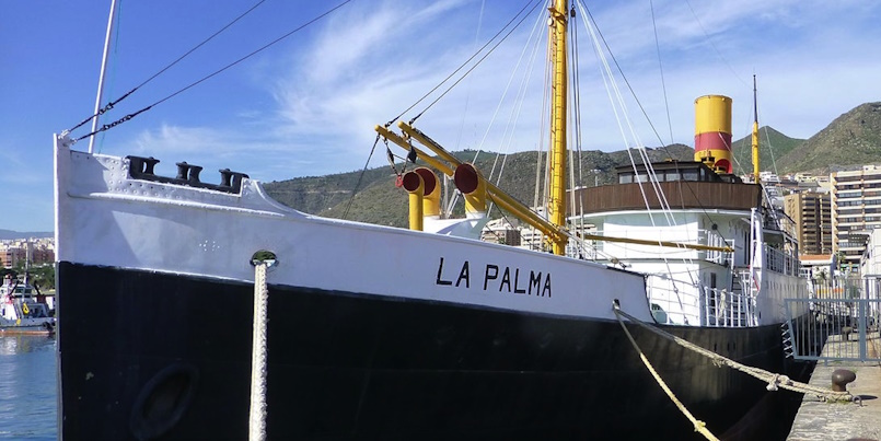 El correíllo La Palma en el puerto de Santa Cruz de Tenerife | Foto: Fundación Correíllo La Palma