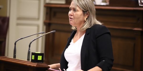 Alicia Vanoostende en una sesión del Parlamento de Canarias | Foto: Parcan