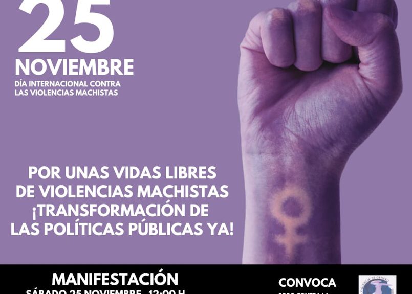 Cartel de la manifestación del 25-N de 2023 en Santa Cruz de Tenerife