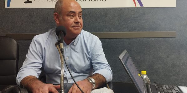 Virgilio Correa en los estudios de El Espejo Canario