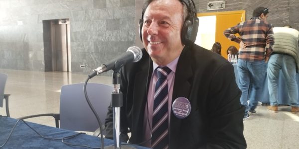 Juan Manuel Benítez en los estudios de El Espejo Canario en el XI Foro Internacional de Turismo Maspalomas Costa Canaria